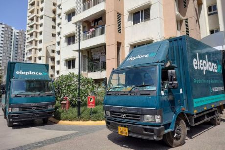packing and moving with ele truck 